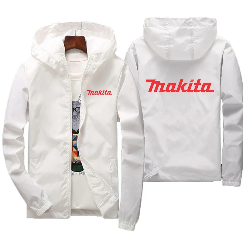

2024 Spring and Autumn New Jacket Men's Makita Logo Print Sports Thin Jacket Men's Fashion Street Hip Hop Windbreaker Jacket