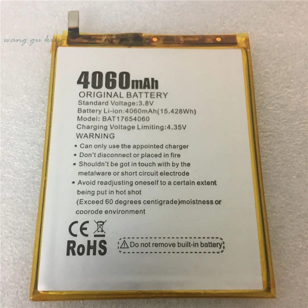 100% Original New Doogee Mix 2 Battery 4060mAh Polymer Li-ion 3.8V Batteries For Doogee Mix 2 Phone BAT17654060