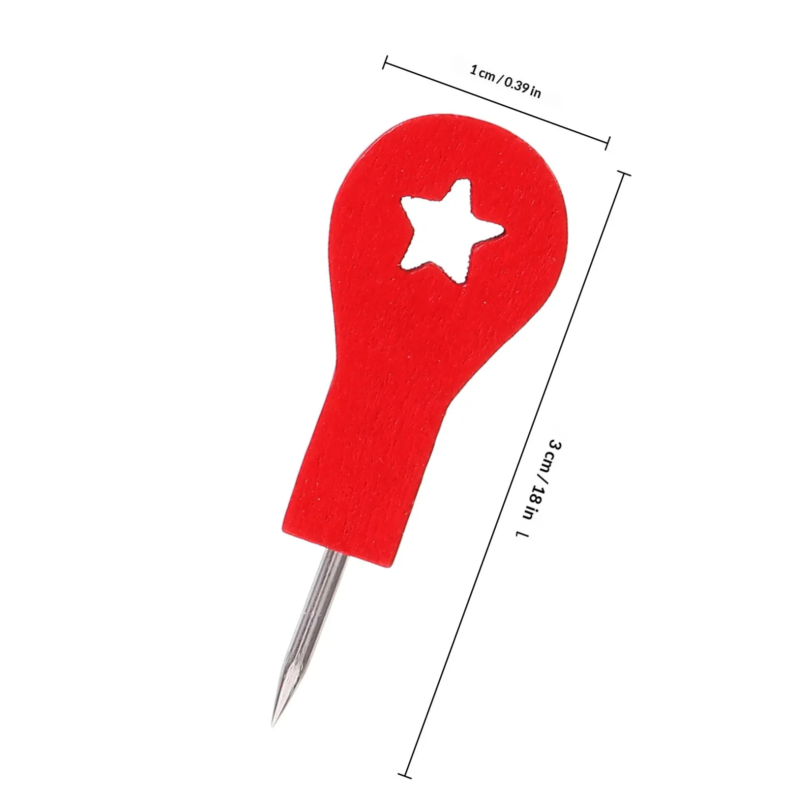 50Pcs 나무 화살표 푸시 핀 코르크 보드 용 빨간색 컬러 지도 마커 여행지도 게시판 사무실 학교 용품