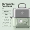 BUYDEEM G67US-A503 Electric Food Steamer for Cooking, 2 Tire Stainless Steel Steamer with Manual Mode, 1500W, 14 Quart, Green 3