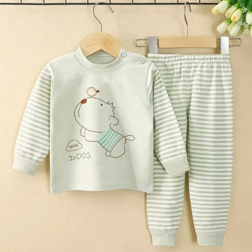 Autumn Winter Girls Cotton Undershirt Toddler Kids Long Johns Suit Baby Hot Pants Sets Boy Underwear Casual Homewear children underwear suits children clothes