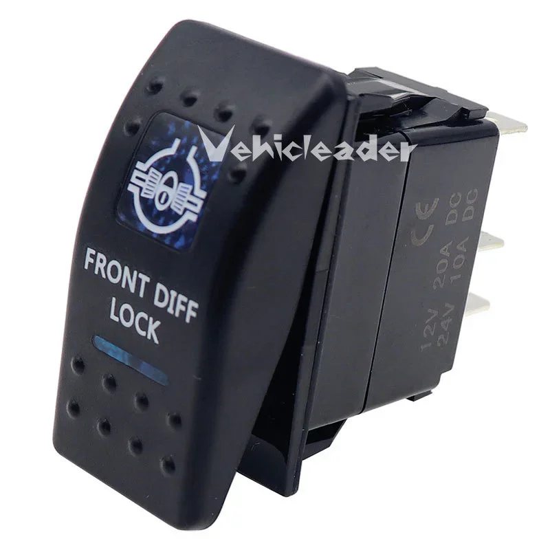 Waterproof Dual Blue LED Rocker Switch for Vehicle and Marine Use