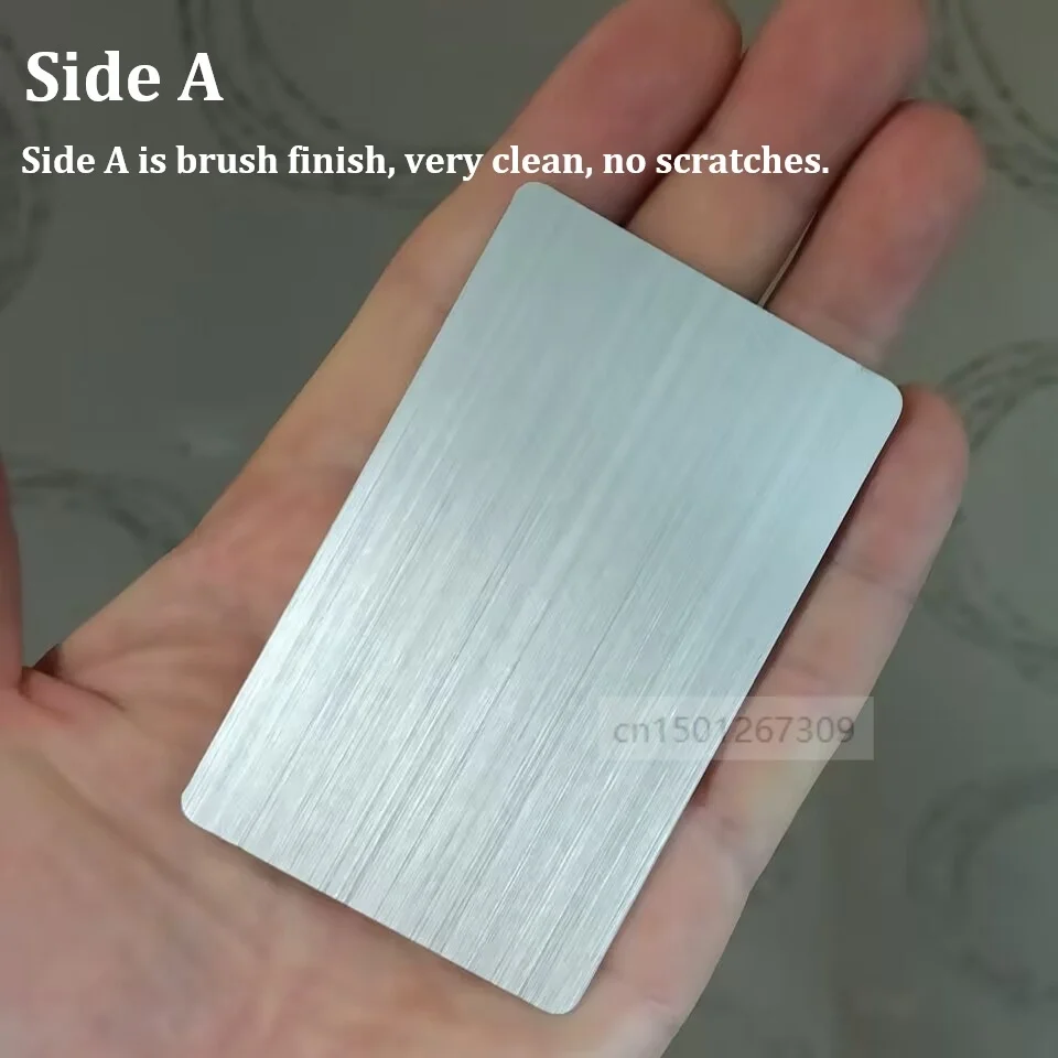Thickness 1.5mm Anodized Matte Finish Silver Aluminum Metal Business Card For Laser Engraver Engraving