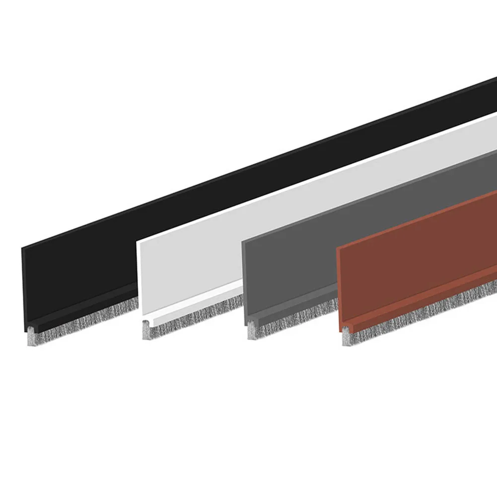 Description Picture 2 of item100CM Door Bottom Brushes Seal Strip Insectproof Soundproof Door Bottom Seal Strips Door Sweeps Seals Soft Brush Hardware