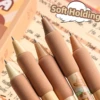 5pcs Capybara Gel Pens Set Metal Cartoon Patch 0.5mm Ballpoint Black Color Ink for Writing F7629 3