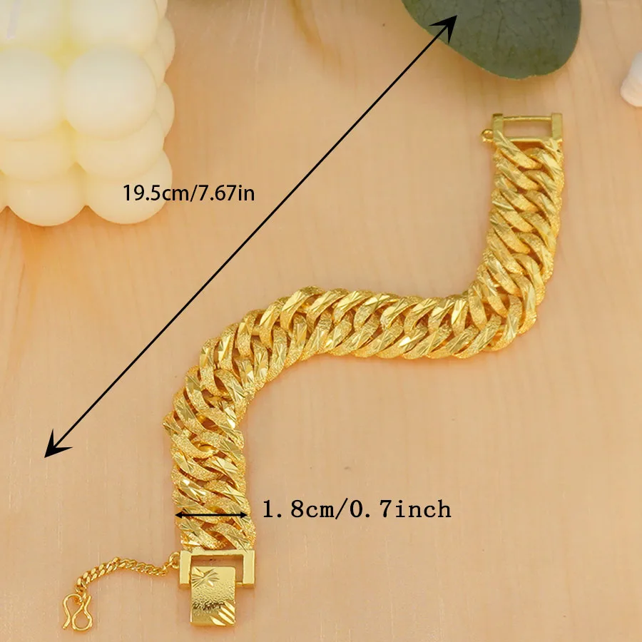 1 قطعة السيدات الموضة 24K مطلية بالذهب الهيب هوب س...