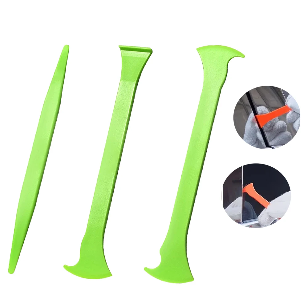 3Pcs Vinyl Car Wrap Tool Micro Stick Squeegee Window Tinting Kit Corner Scraper Curves Slot Tucking Tool Gap Film Cutter