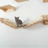 1m Wall-mounted Wooden Cat Bridge with Rope Netting Comfortable & Sturdy Climbing Space for Cats Ideal for Indoor Cat Furniture 5