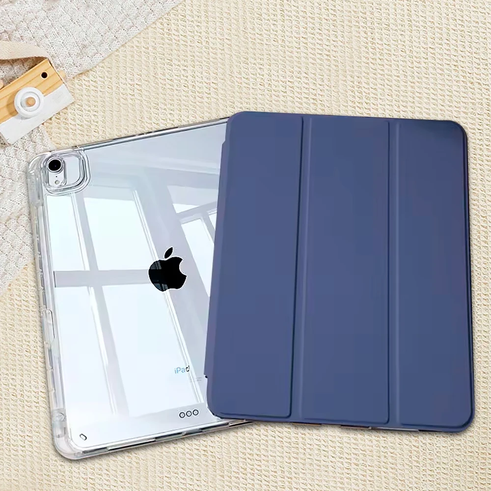 Crystal Clear Acrylic Tablet Case with Slim Tri-fold Stand, 2026 Edition