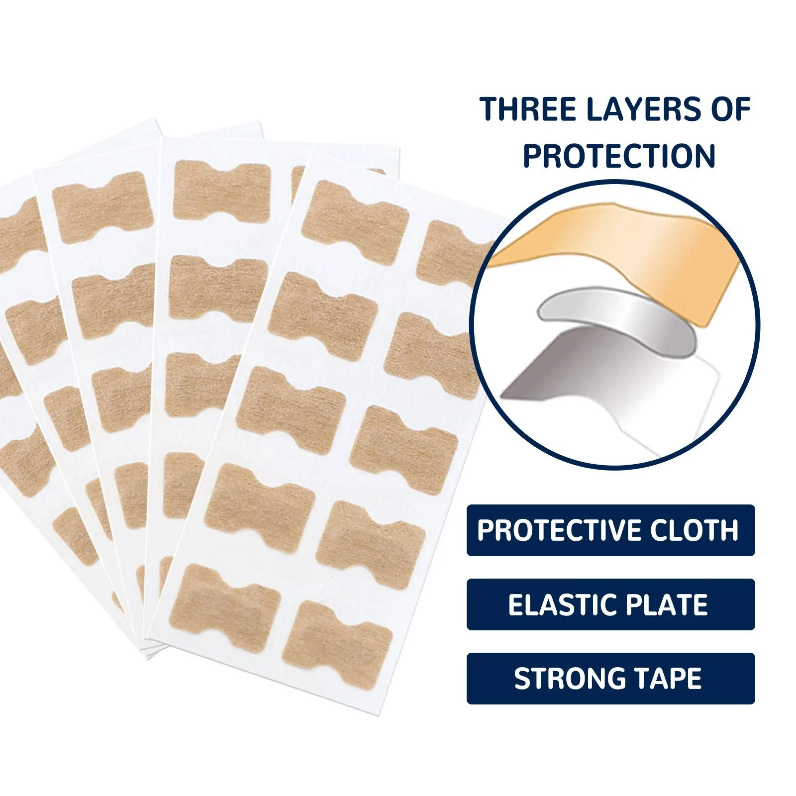 Ingrown Toenail Corrector Sticker 100Pcs Foot Care Pedicure Foot Orthodontic Toe Thumb Nail Care Patches,ingrown toenail correction tool,manicure pedicure tool set,foot care tool,foot pedicure tool,foot care patches,toe corrector,nail problem solving