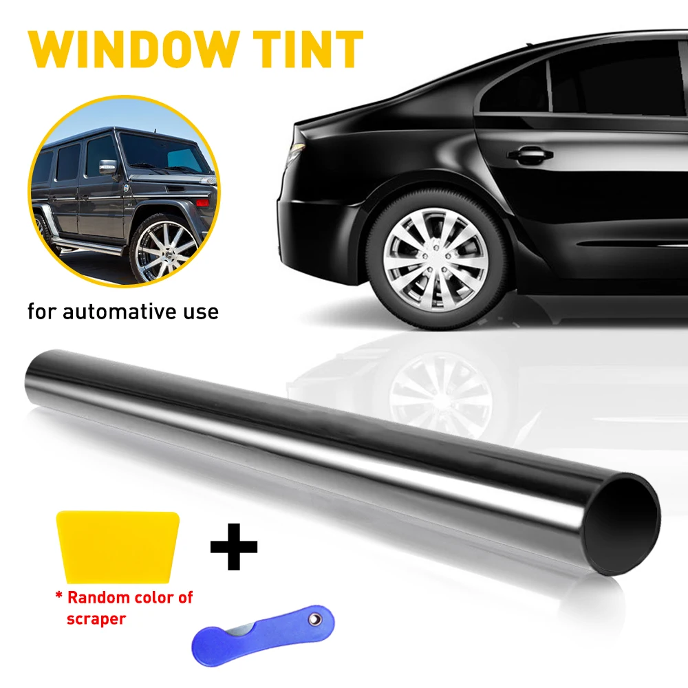 300cmx50cm Black Car Window Foils Tint Tinting Film Roll 5 15 20 35 50 70 Solar