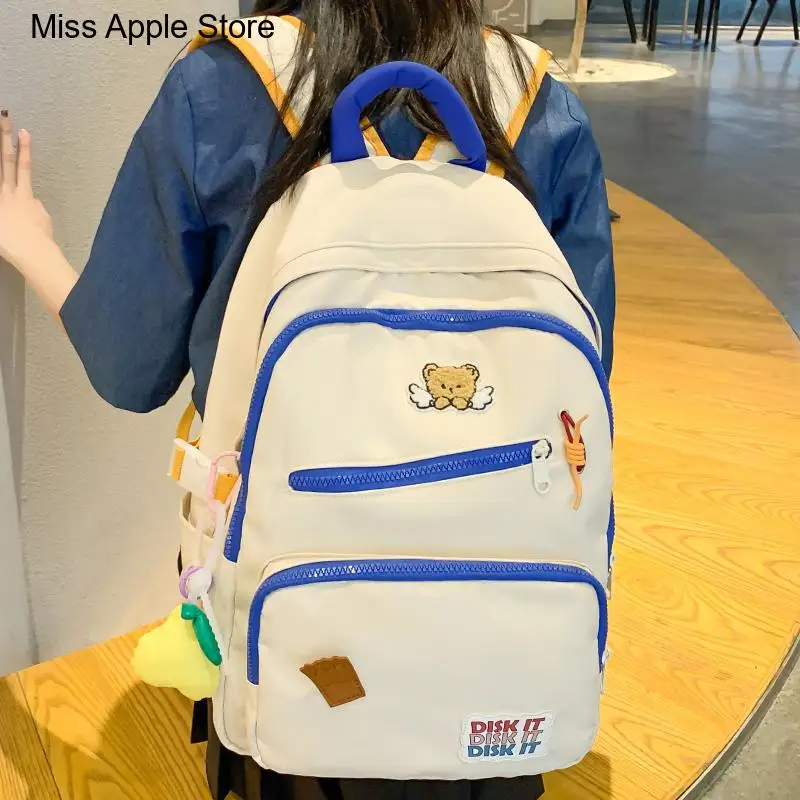 

Fashion Backpack Women Nylon School Bag Ladies Harajuku Plaid Student Bag Girl Travel Book Backpack Trendy Female Laptop College