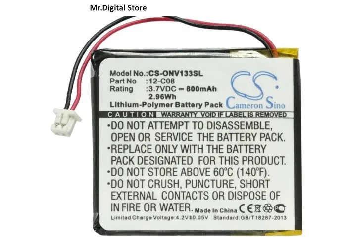 

Cameron Sino 800mAh Battery 12-C08 for Oryon Technologies INV133