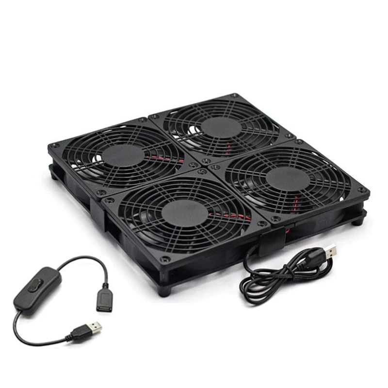 Cooling Fan 120mm USB with Stand for Routers Networks Servers Projects and Laptop Cooling