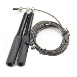 Premium Heavy-Duty Speed Jump Rope for Fitness and Boxing Training (Black)