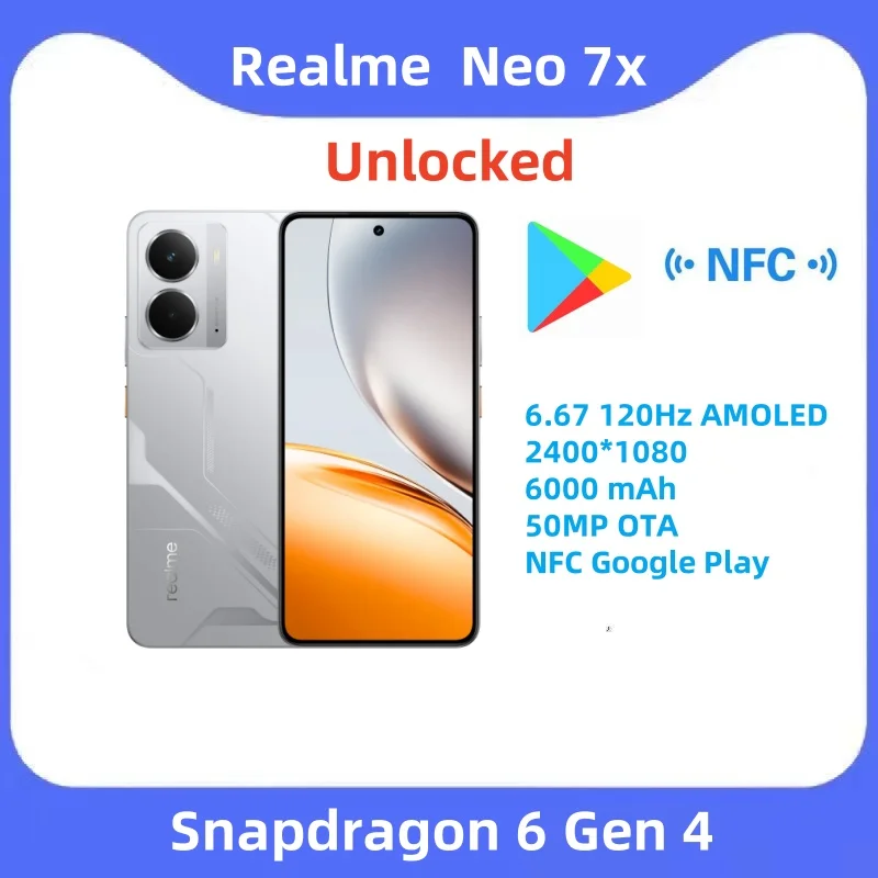 Original Realme Neo 7x Unlocked Sim Network Snapdragon 6 Gen 4