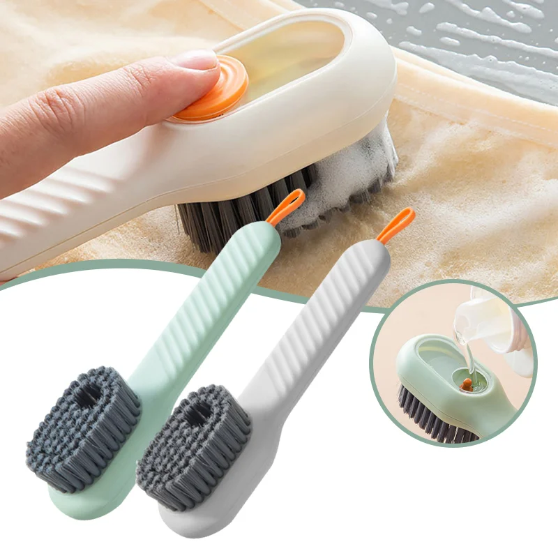 Cleaning Brush Soft Bristled Liquid Shoe Brush Long Handle Clothes Household Cleaning Tool Shoe Clothing Board