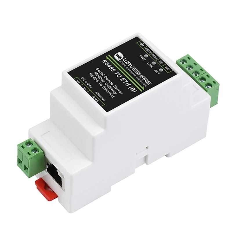 

Сервер Waveshare RS485 с последовательным портом RS485 на Ethernet RJ45 TCP/IP для модуля последовательного порта рельсового типа сервер с последовательным портом