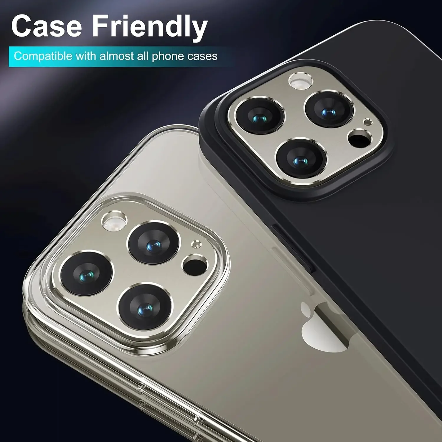Premium Titanium Gray Metal Camera Lens Protector - Elegant Protection Cover Accessory