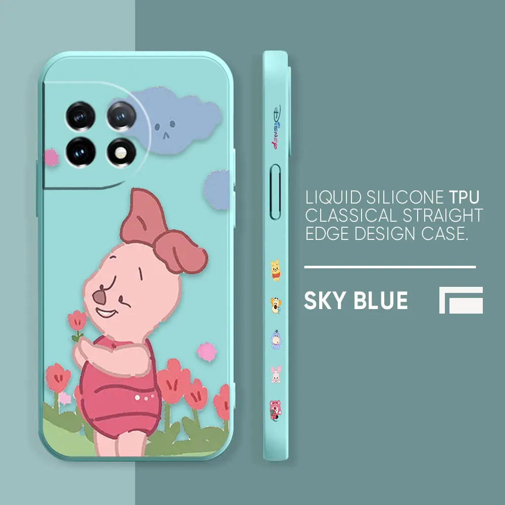 thumbnail image 1 of Case For Oneplus 5 6 9 9R 8 8T 7 7T A3 2 2V NORD 3 2 Lite Pro Simple Liquid Silicone Case Piglet Winnie the Pooh Bear, 1 of 5