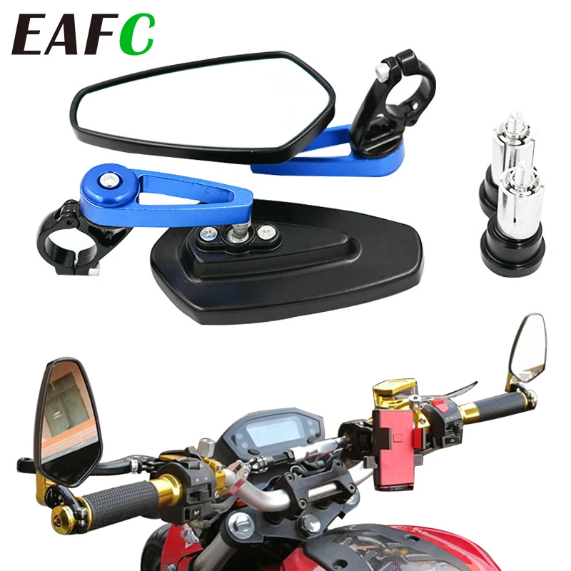 2Pcs Motorcycle Aluminum 7/8" 22mm Bar End Side Rearview Mirror Universal Motorbike Bike Handlebar Rear View Mirrors | Автомобили и