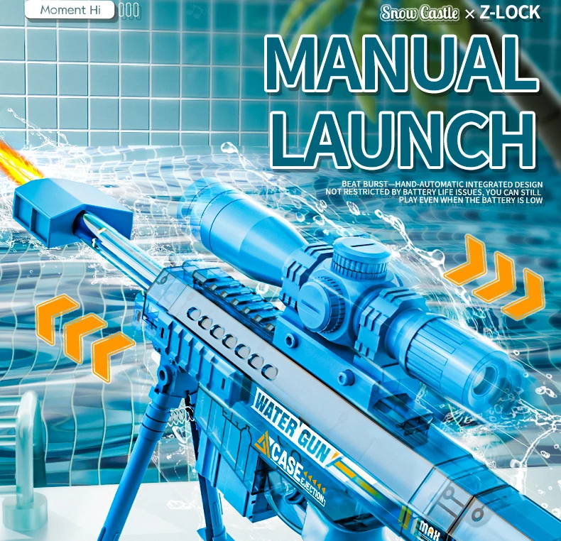 Elektrisch en handmatig waterpistool met licht en geluid_voghion.com