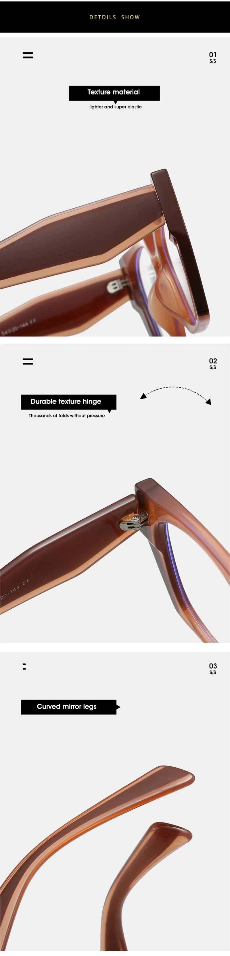 Occhiali da vista polygonali cat eye anti-luce blu moda_voghion.com
