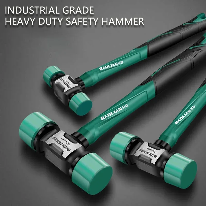 Rubber hammer Transformable multifunctional high resilience anti-vibration non-slip professional work tool