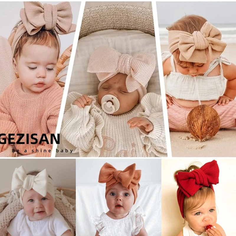 Charming Baby Girl Headbands - Soft Elastic Hair Bows
