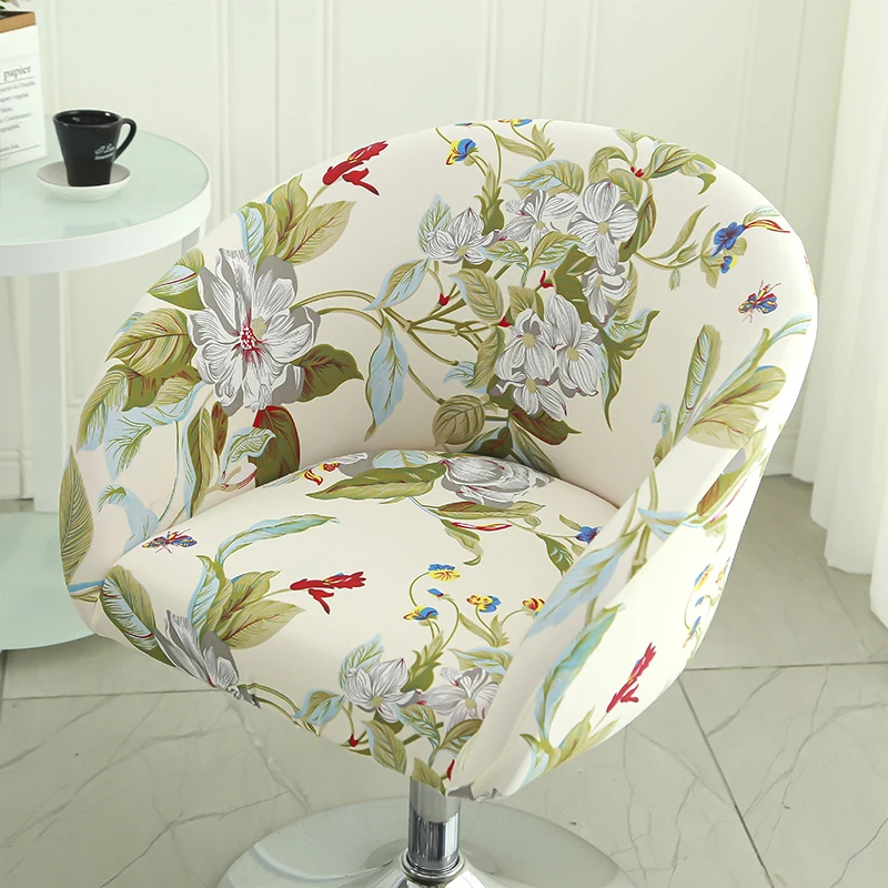 Description Picture 6 of itemSemi-Circular Curved Chair Cover Elastic Accent Chair Cover    Dustproof Bar Stool Covers Home Decor Armchair Seat Protector