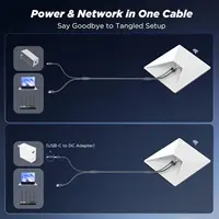 Для Starlink Mini 2in1 кабель постоянного тока к RJ45 Ethernet «папа-мама» 5A кабель для быстрой зарядки 1000 Мбит/с скорость водонепроницаемый кабель — изображение 5