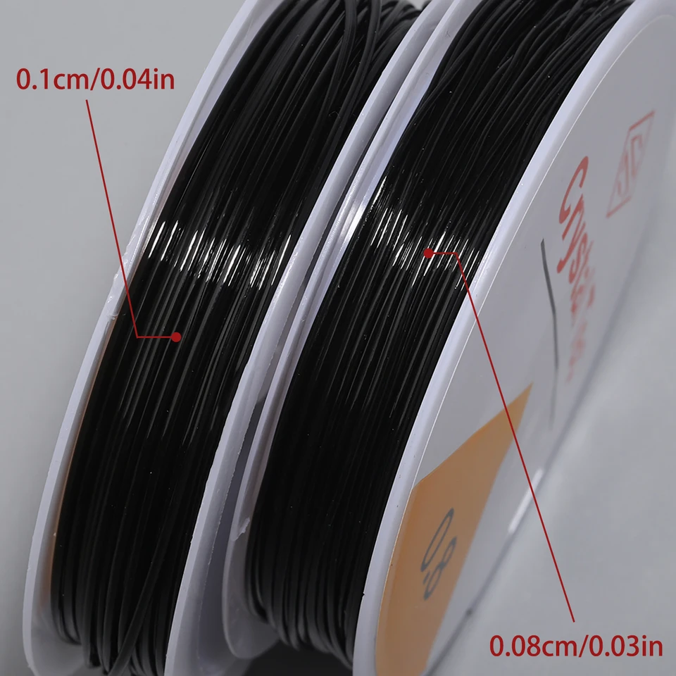 8 Meter Roll Of 0.7mm Black Stretch Elastic Cord For Jewelry Making, Bracelets, And Beading