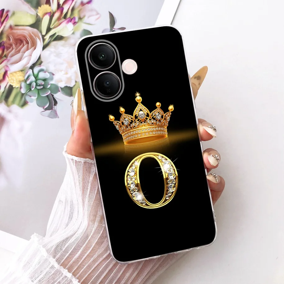 Cute Letters Crown Soft Slim Silicone Back Cover Case - Enhanced Protection with Stylish Design