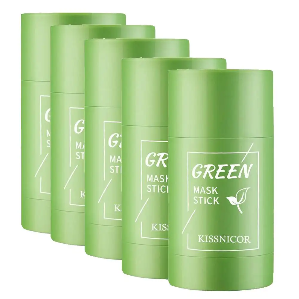 5PCSGreenTeaBlackheadRemoverClayFaceMaskOilControlAcne