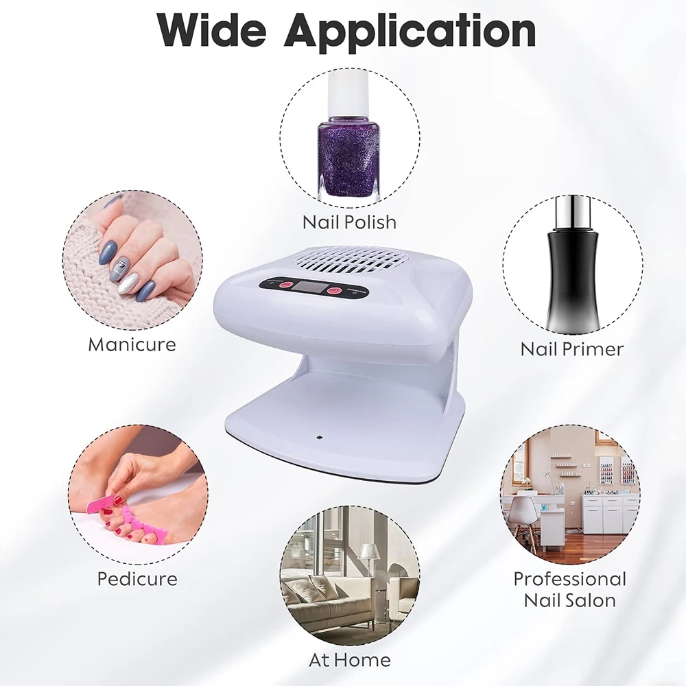 LINMANDA Air Nail Art Dryer With Automatic Sensor 300W Timing Warm Cool Wind  Air Nail Fan Blow Dryer for Both Hands And Feet 5