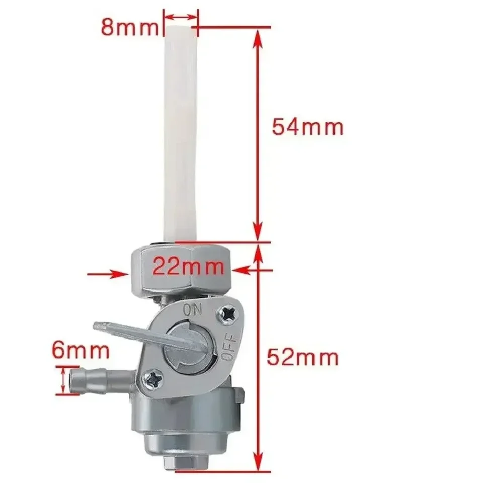 Rubinetto Benzina Universale 6mm Con Interruttore On/Off - Per Moto E Altri Veicoli