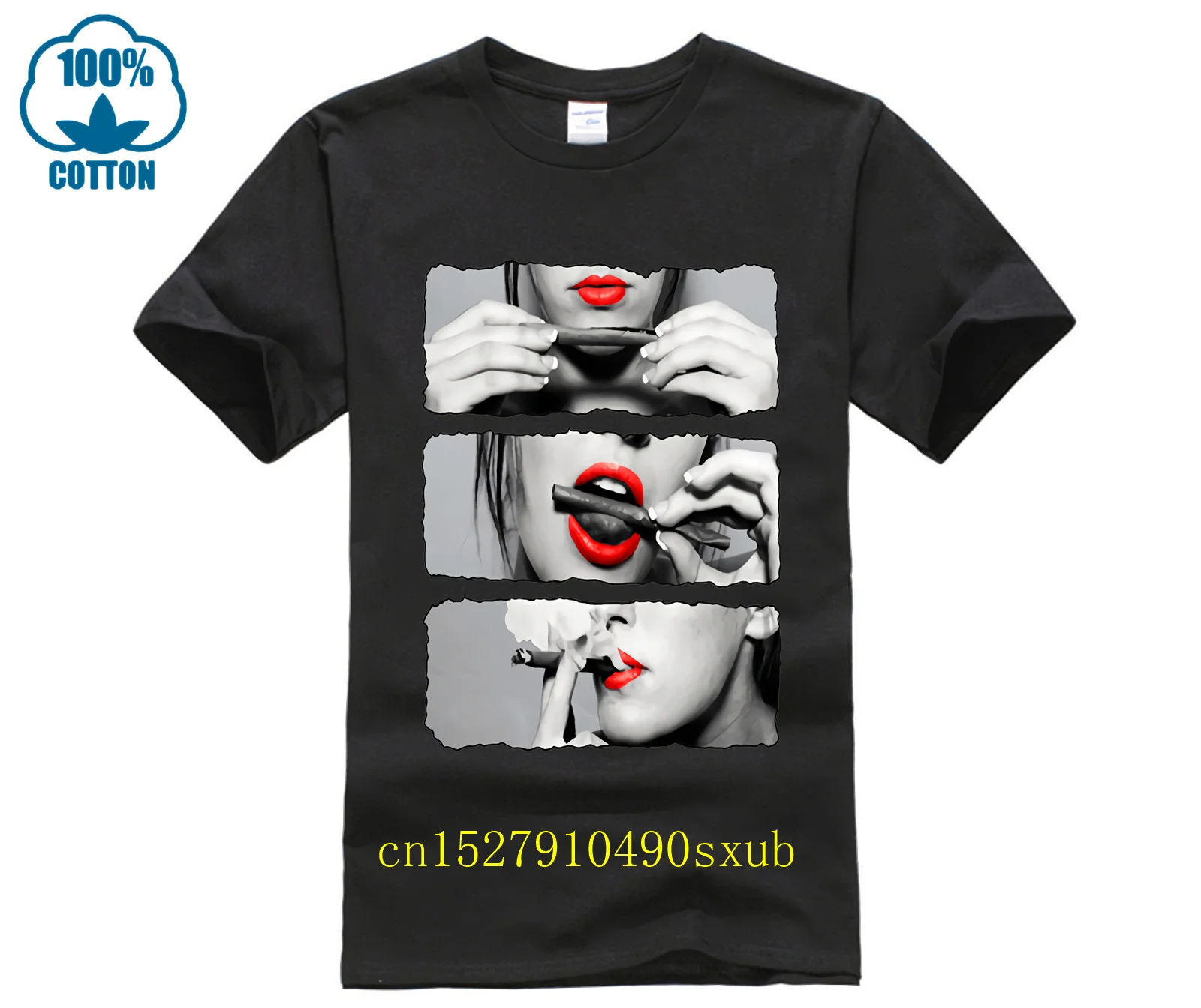 Blunt Roll Red Lips Sexy Girls Men T Shirt Harajuku Cotton Casual Funny T Shirt Mens Brand Abbigliamento Tshirt Homme Top Tees