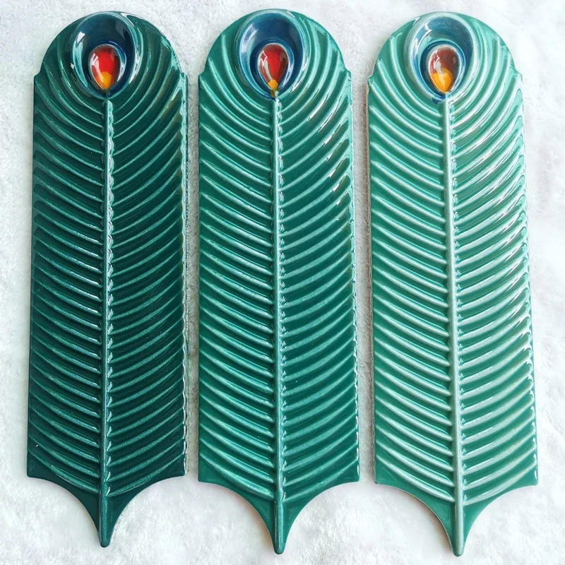 Modern minimalist dark green ceramic mosaic bathroom toilet kitchen bar ice crack tile fish bone feather brick