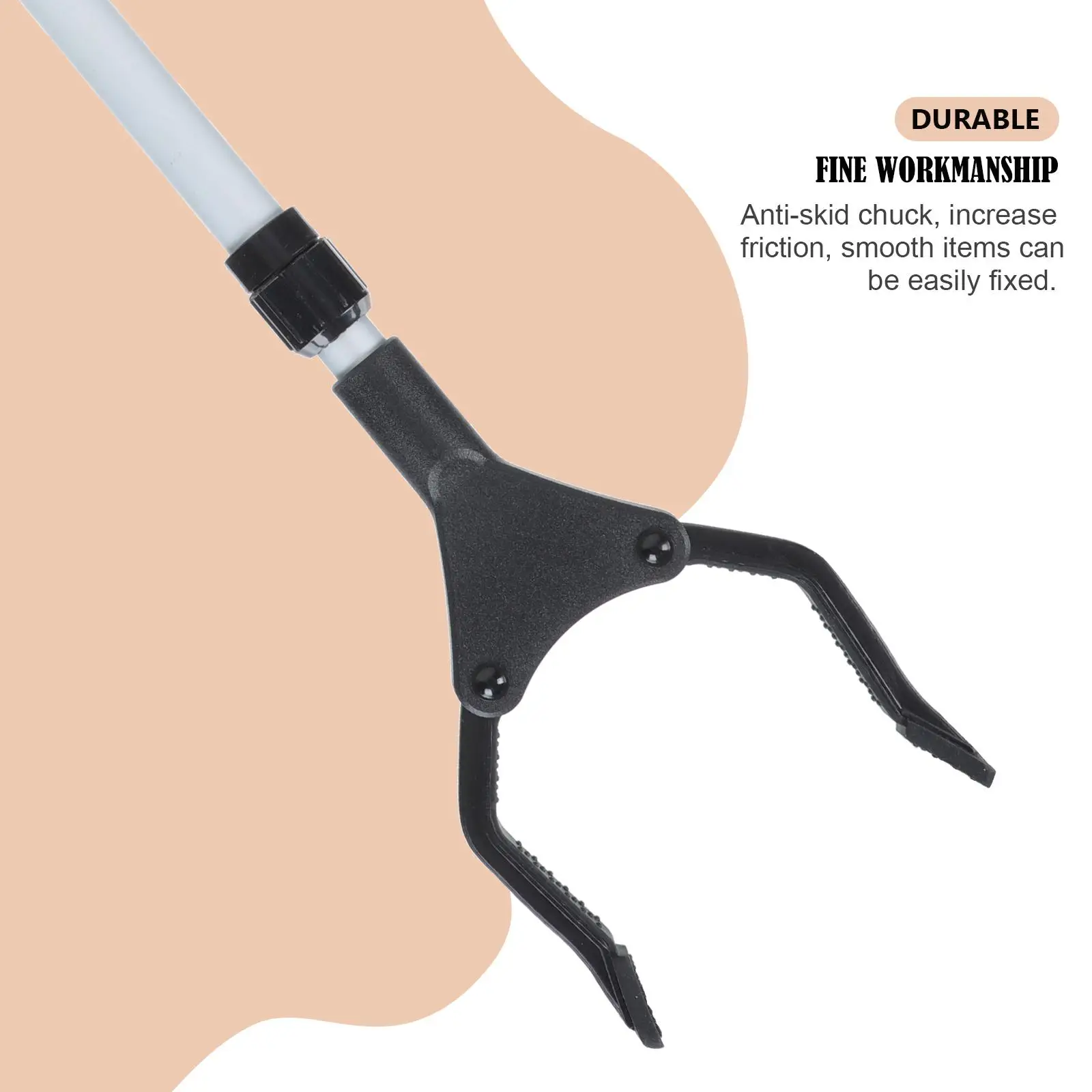 Retractable Aluminum Alloy Trash Clip 50.8 66cm Garbage Picker Leaf Grabber Long Arm Rubbish Clamp Tool Durable Outdoor Cleaning
