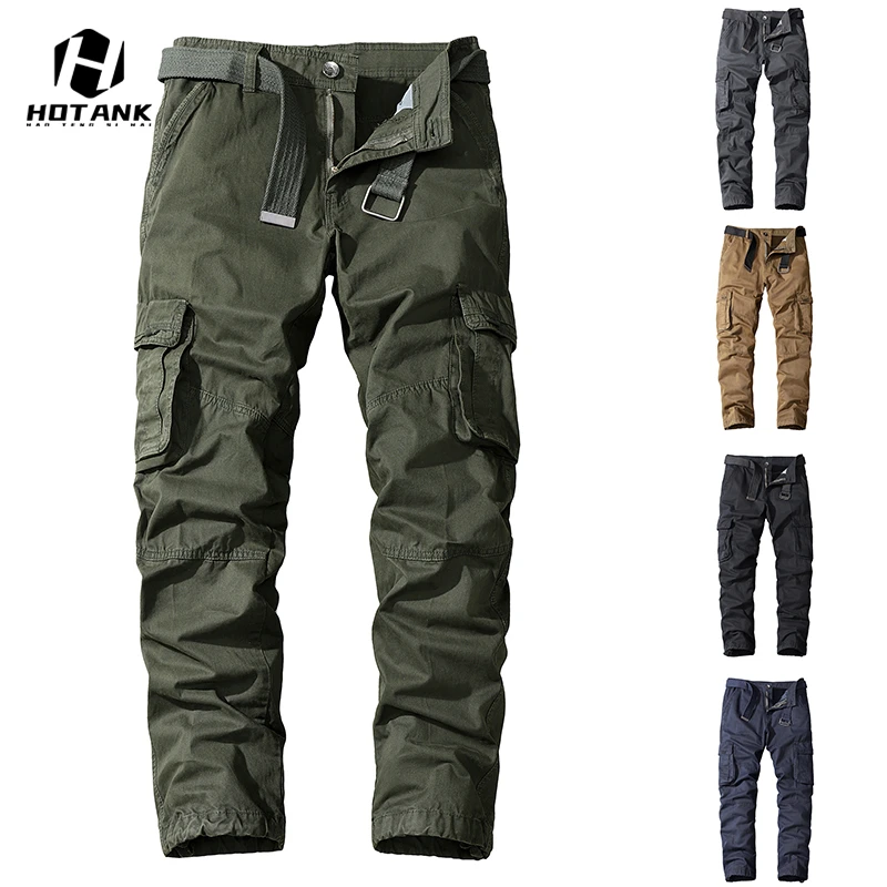 cheap cargo pants Military Men's Pants Casual Outdoor Multi-Pockets Cargo Pants Men Trekking Traveling Cotton Male Trousers 2022 Spring Work Pants beige cargo pants