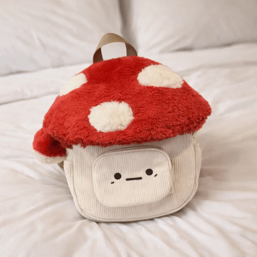 Large Capacity Mushroom Bag Mushroom Top Cute Star Design Backpack Bag Style Small Schoolbag Cartoon Backpack Women Daily 4