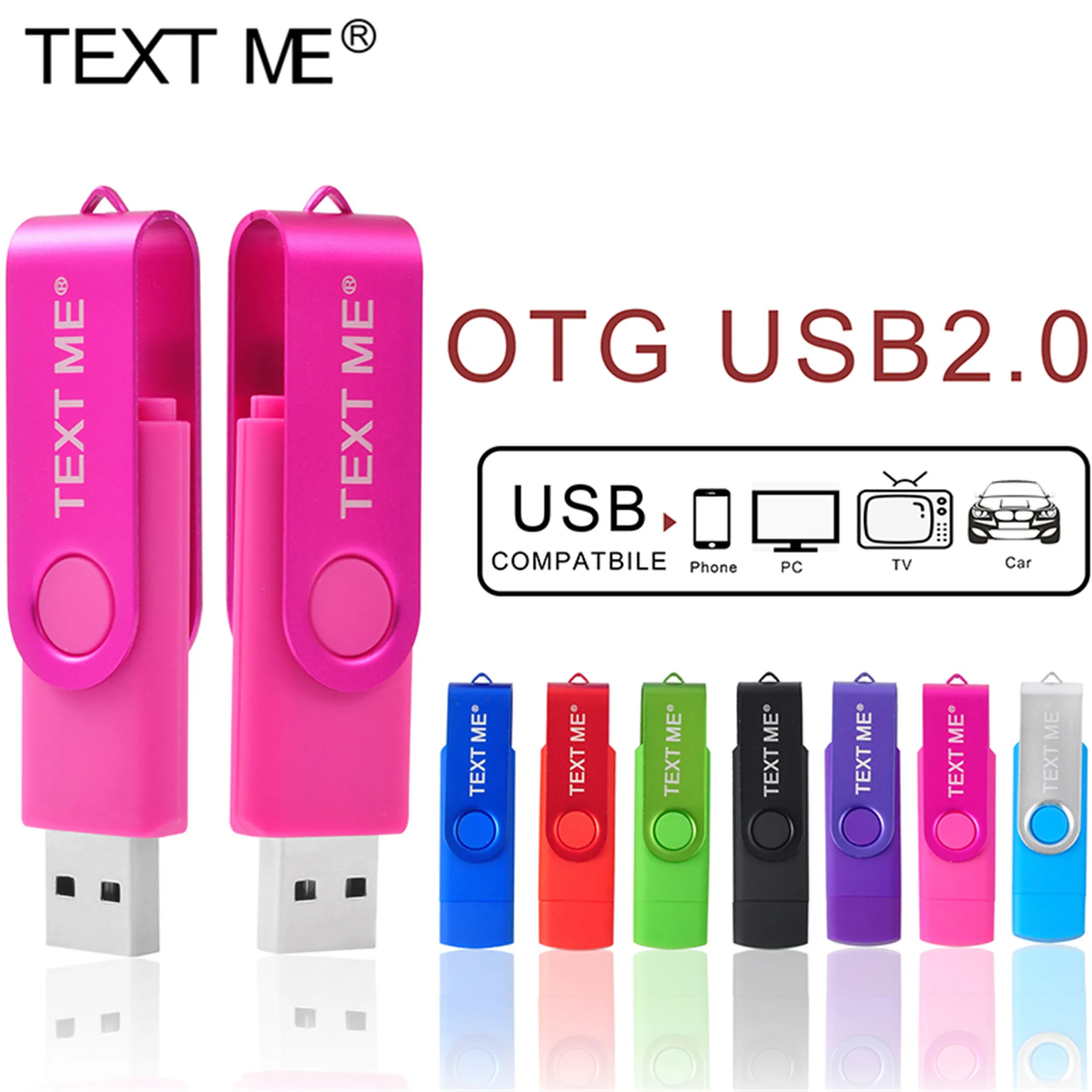 Testo Me 64Gb 3 In 1 Otg Tipo C Usb Flash Drive Del Bastone 16Gb 32Gb Pendrive 4Gb 8Gb Usb Flash Drive Per Rigido Del Computer/Telefono Android