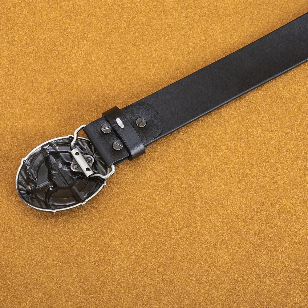 Men Leather Belts Classic Vintage Genuine Waistband Pin Buckle Strap Men's Belt Garrblen Luxury Brand Designer