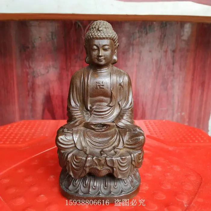 

Bronze collection alloy imitation pure copper imitation red copper Buddha Sakyamuni small ornaments three saints Buddha