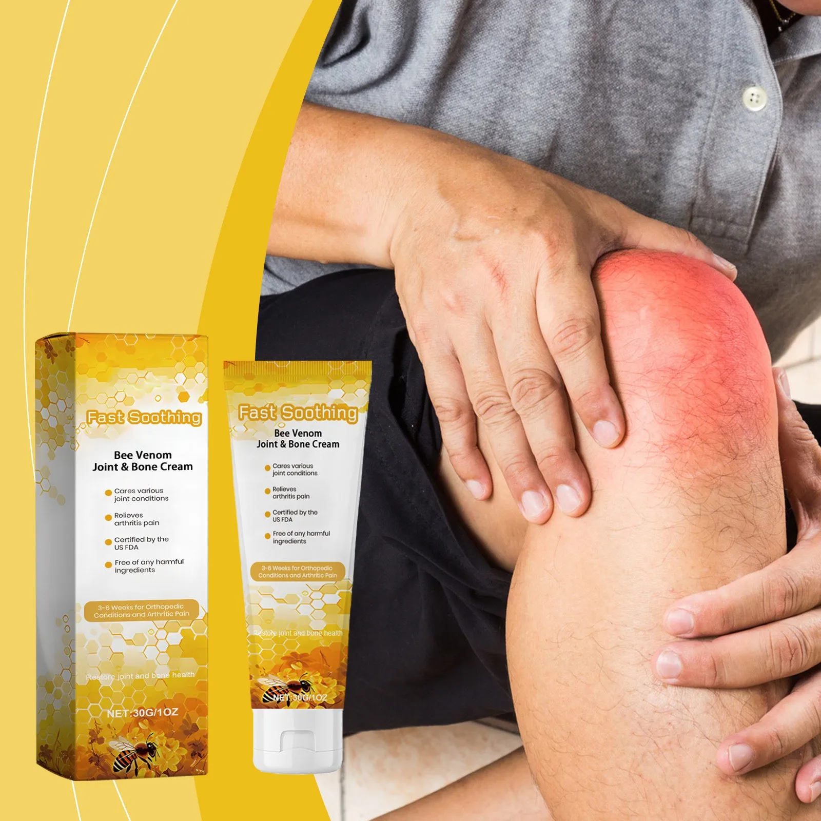 Bee Venom Bee Joint Soothing Gel Professional Treatment Gel Relieve Joint Soreness Cream Soothing Ointment Body Care Gift