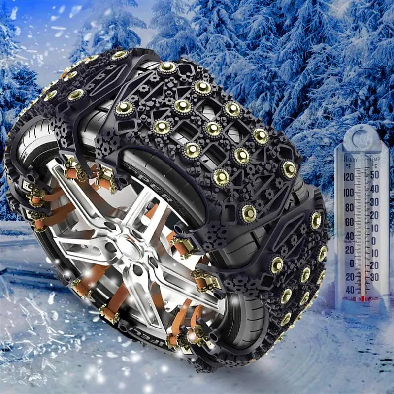 Car Snow Chain 6pcs Universal Car Anti-Skid Chain Easy Installation And Durability Security Tires Chains For Off-Road Vehicle