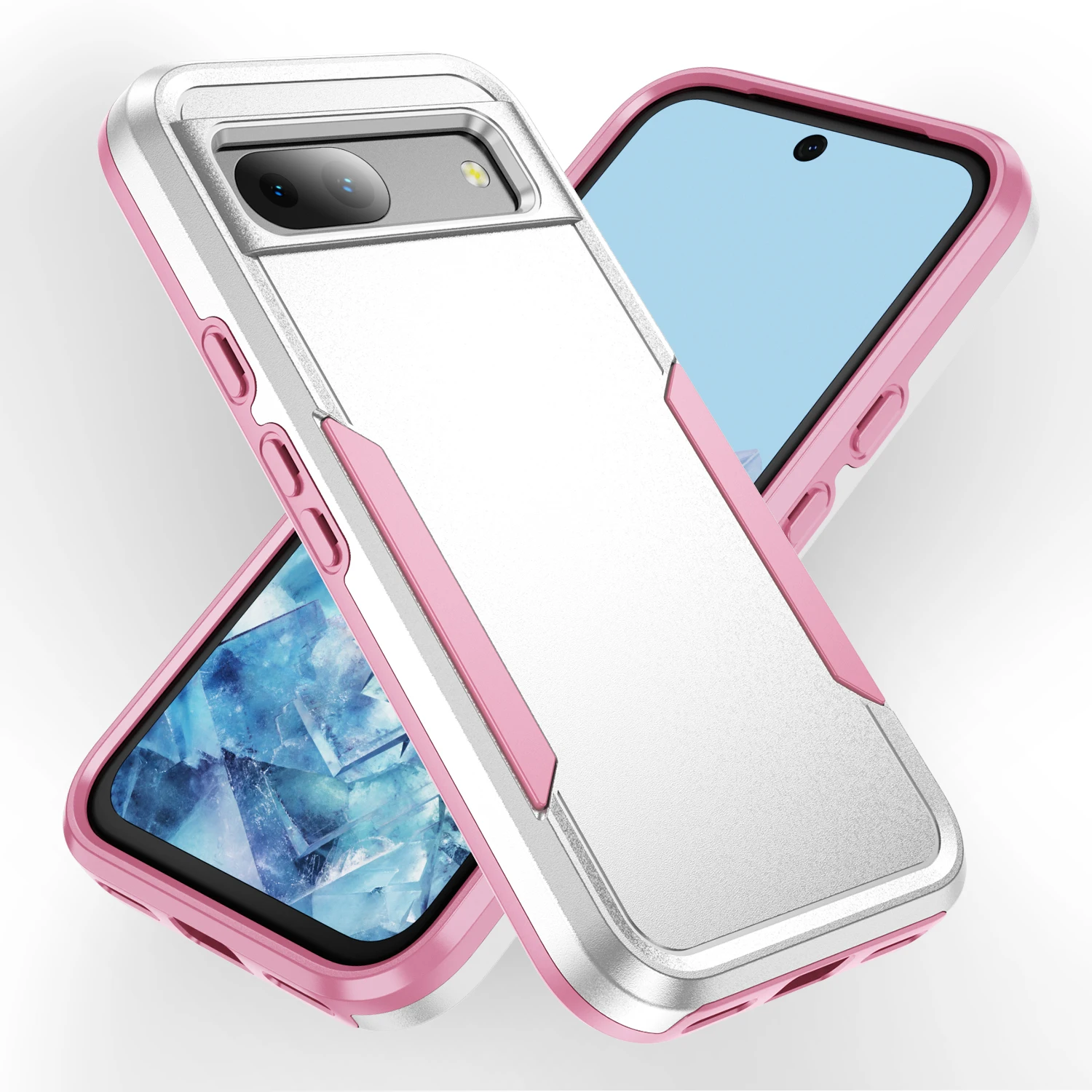 Hybrid Rugged Armor Shockproof Phone Case with Soft TPU Frame and Hard Plastic Back Cover