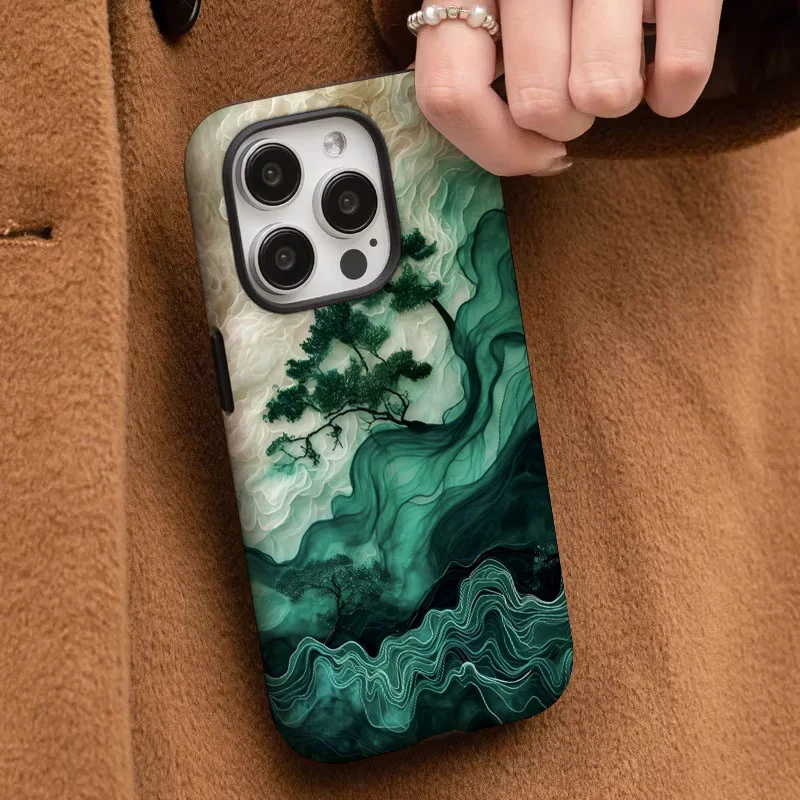 Dual-Layer Scenic Landscape Phone Case Cover