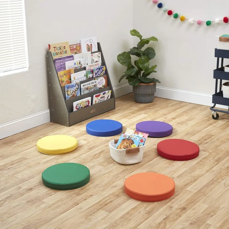 SoftZone Floor Cushions, Round, Flexible Seating, 6