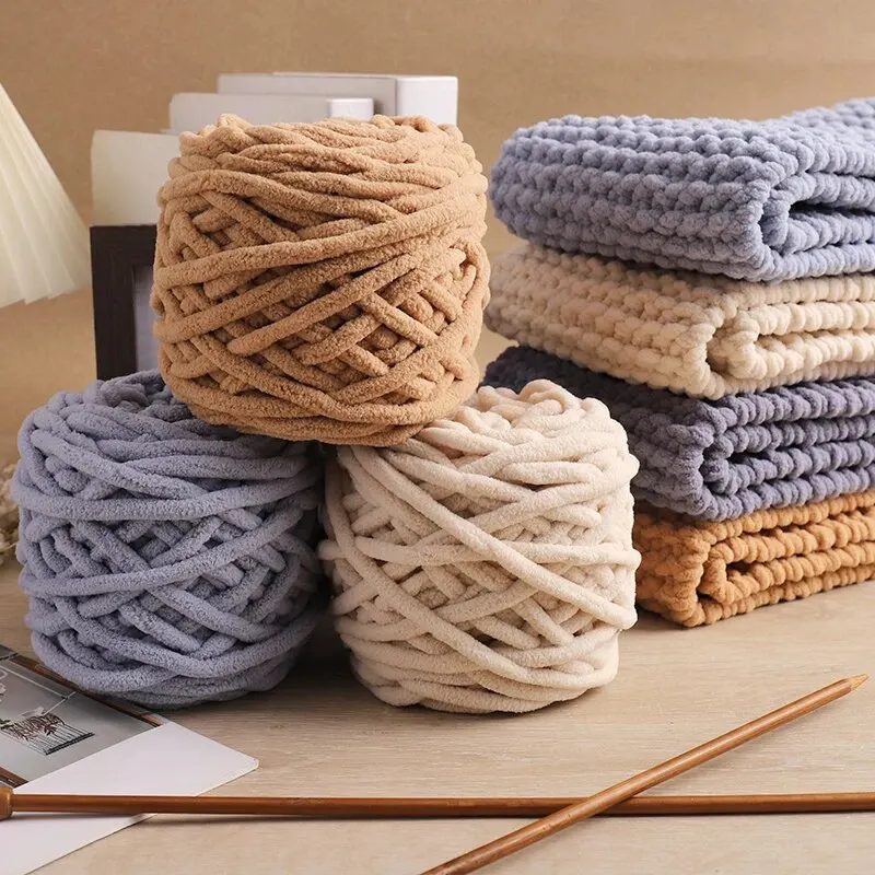 6 Thread Balls+1 Teddy Bear Jewelry Handmade Gift Woven Scarf Thread DIY Ice Stripe Thread Thick Yarn Ball 3